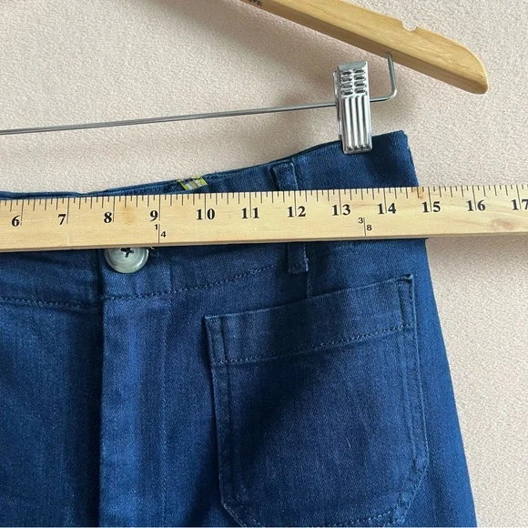 Anthropologie The Colette Denim Cropped Wide-Leg Jeans by Maeve Minimalist in 28 - Picture 12 of 14